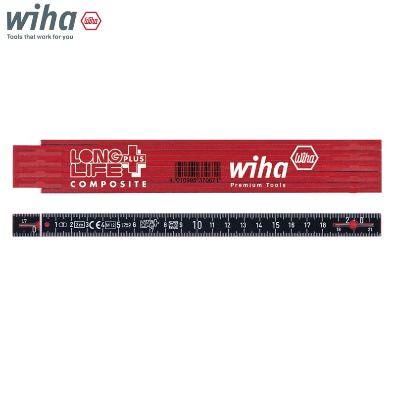 

WIHA Folding Ruler Longlife Plus Composite 2m 10 Segments Woodworking Tool 37067