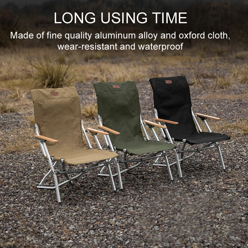 Outdoor Camping Folding Chair Hiking Fishing Oxford Cloth Chair Portable Chair with Backrest Rest Chair Leisure Backrest Chair