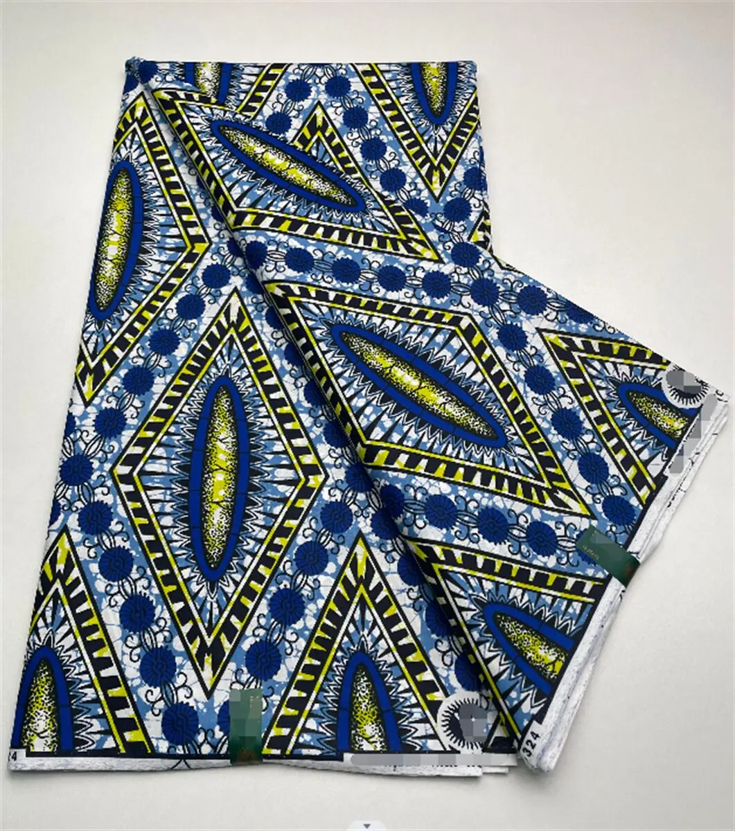 Guaranteed Veritable Original Nigerian Spuer Batik 100% Cotton Ankara Wax Soft Pagne Jacquard  African Real Wax Print Fabrics