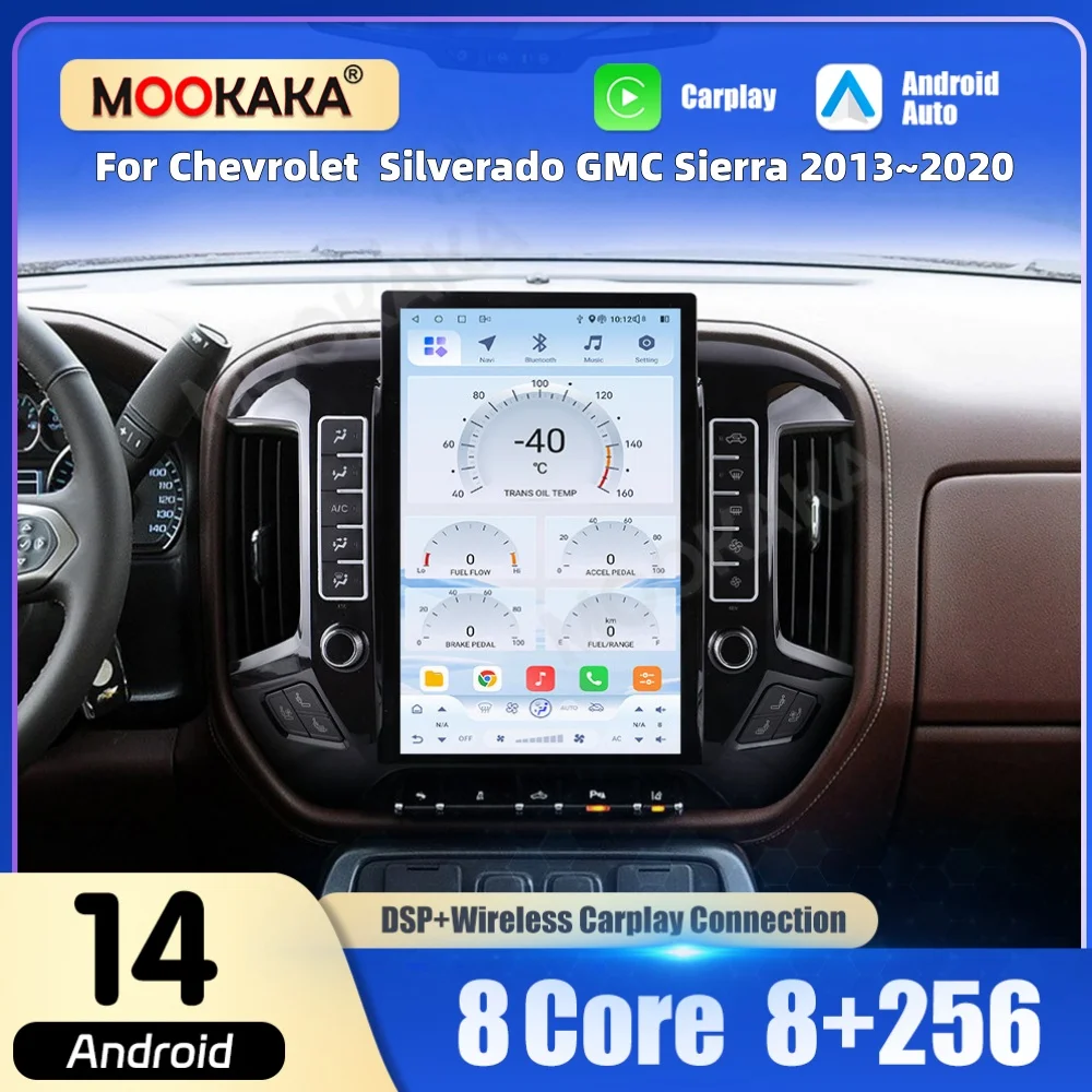 

14.5 " Screen For Chevrolet silverado GMC Sierra 2013~2020 Car Radio Player Android Multimedia GPS Navigation Head Unit Carplay