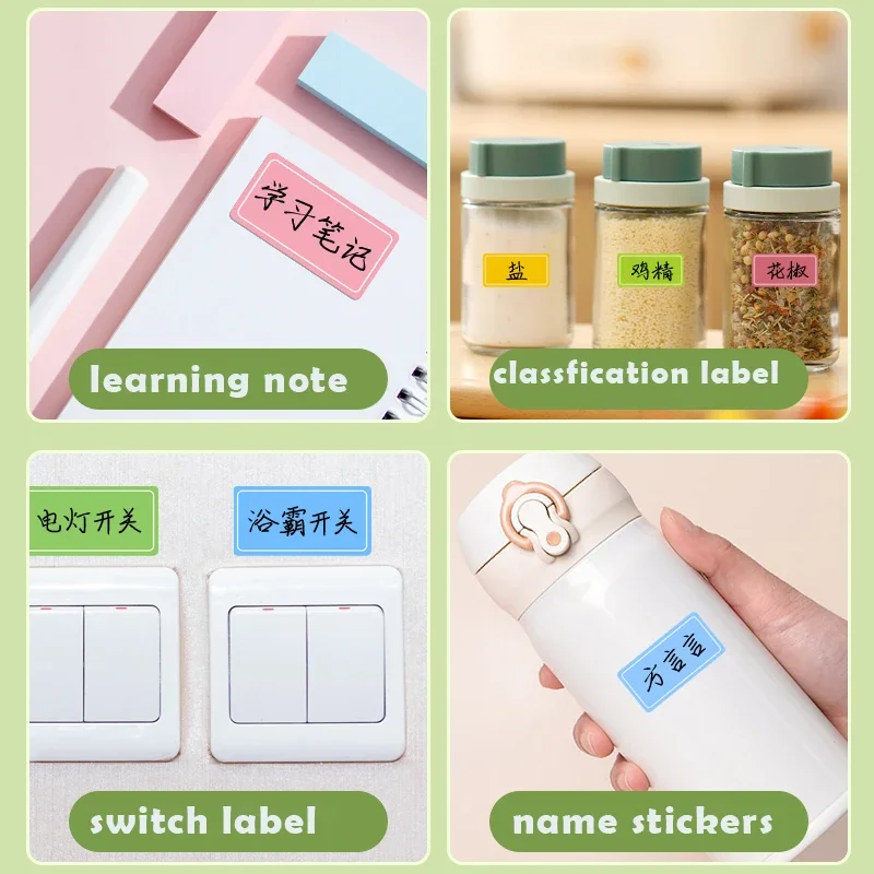 40/60/160pcs Index Tab Stickers Candy Color classification Label Marks Kawaii Handwriten adesivi per etichette autoadesive impermeabili