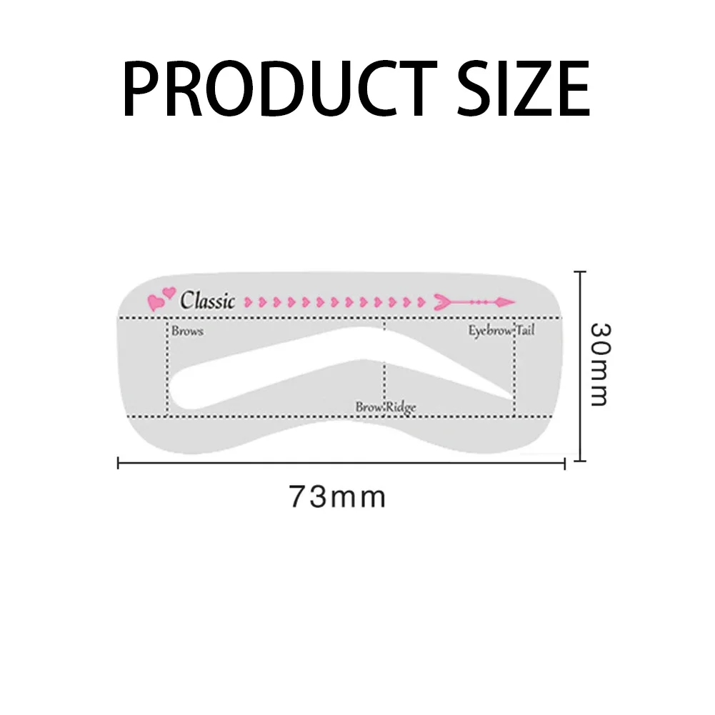 10-50Pcs Card Eyebrow Stencil Reusable Eyebrow Stencil Eye Brow Drawing Guide Beauty Tool Stickers Styling Shaping Template Card
