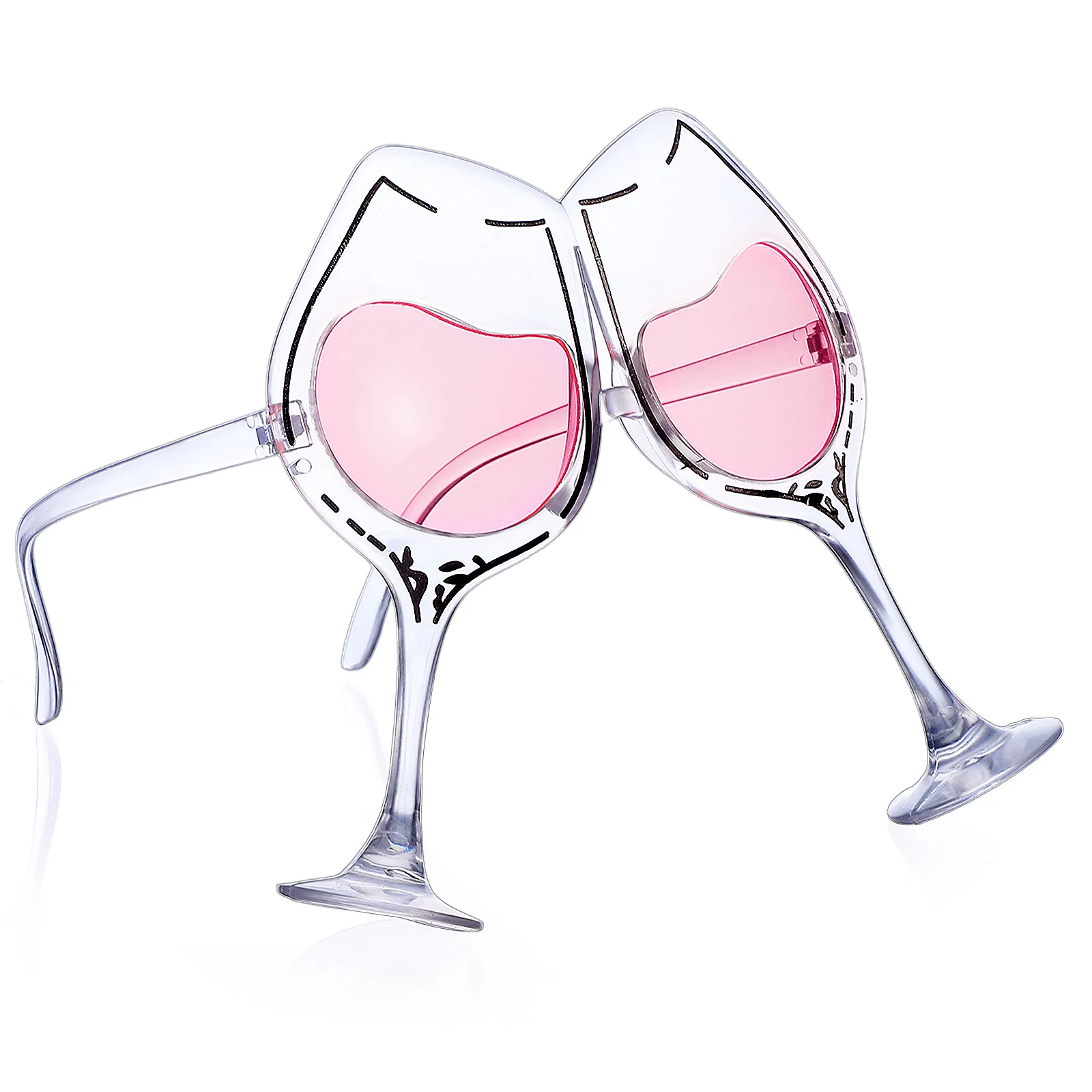Wacky Glasses Cup Shape Pc Frame Lens Party Accessories Nightclub Decorations Photobooth Props Funny Eyewear Sunglasses