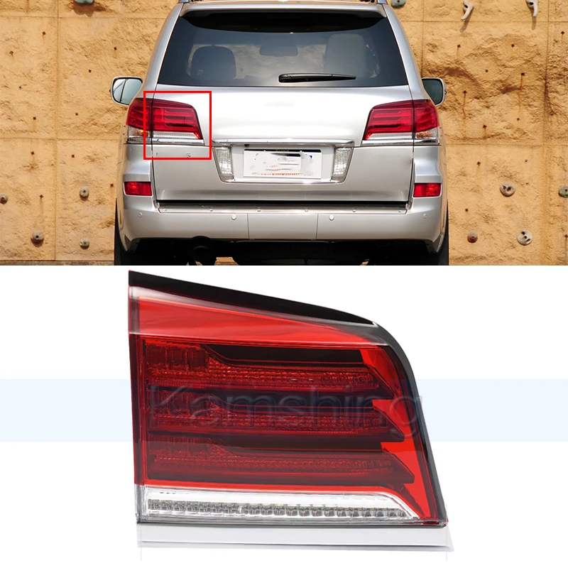 Kamshing Rear Bumper Taillight For Lexus LX570 2012-2015 Inner Tail Light Taillamp Rear Brake Light Parking Lamp