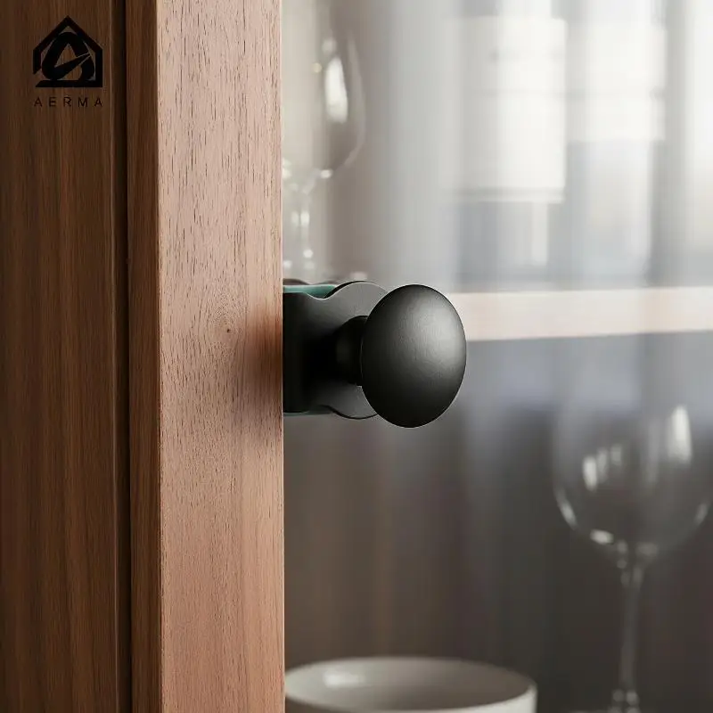 No Drill Stainless Steel Glass Cabinet Door Pull Anti Slip No Glass Damage Durable Handle for Bathroom Kitchen Home Renovation