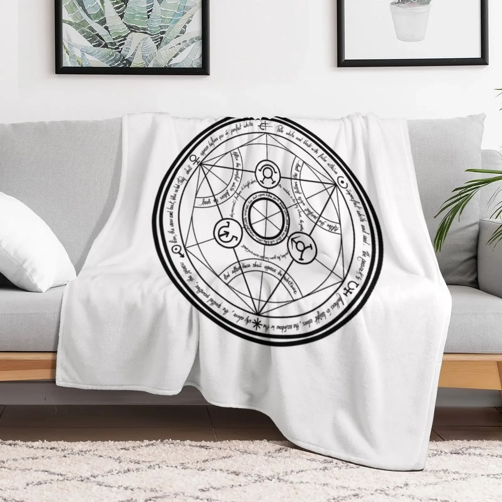 Fullmetal Alchemist Transmutation Circle Throw Blanket Flannel Fleece Soft Warm Throw Blanket
