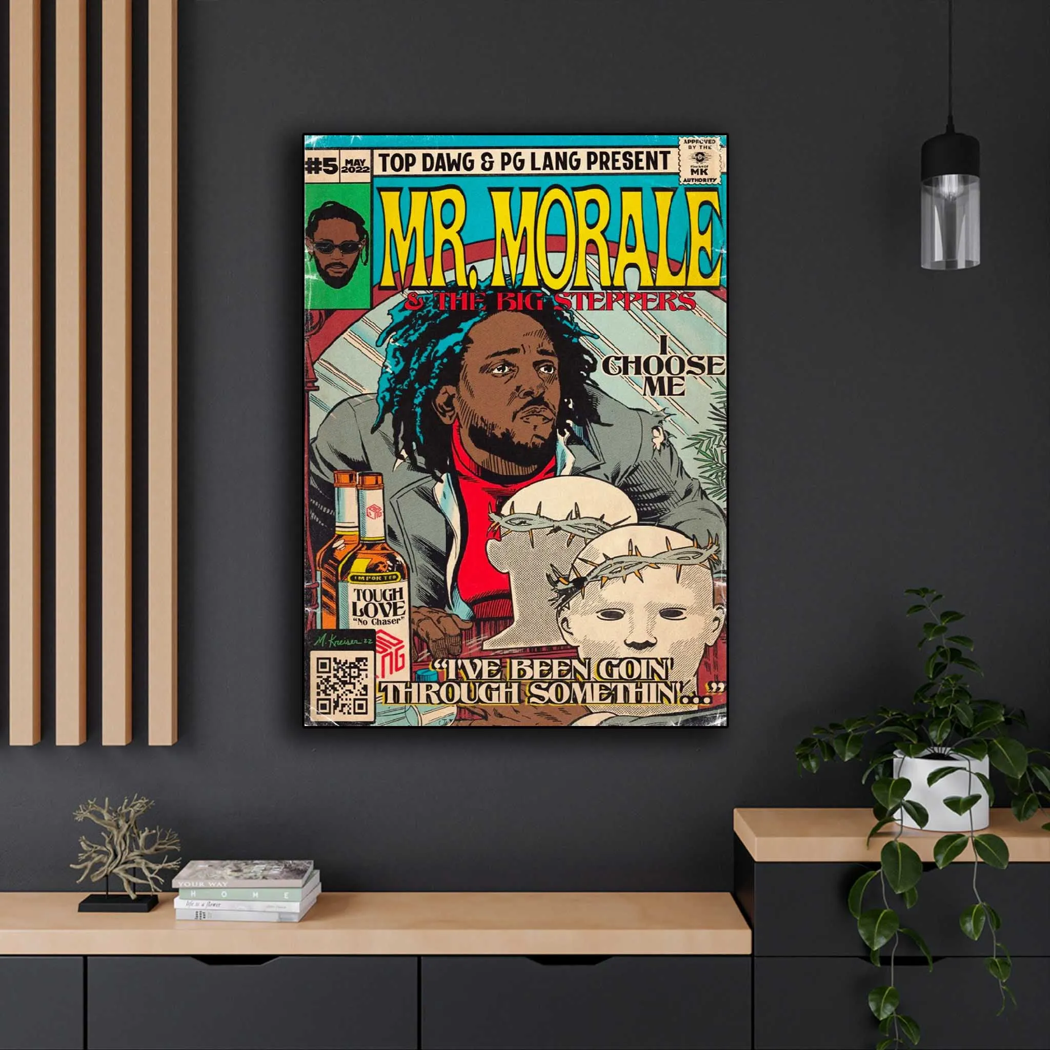 Nordic Pop Poster Tyler Weeknd Kanye West Asap Singer Comic Music Album Vintage Canvas Wall Art Kawaii Room Decor view 5