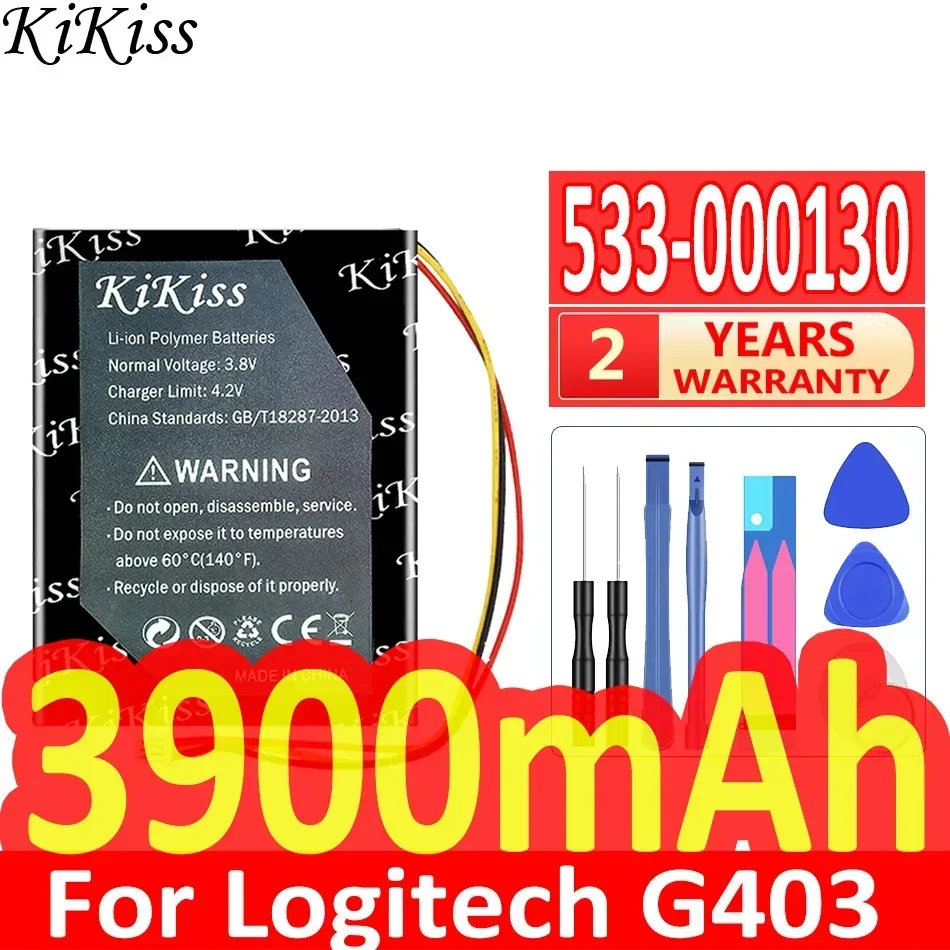 KiKiss Battery 3900mAh 533-000130 533000130 For Logitech G403 G900 G703 x100 Wireless Mouse Digital