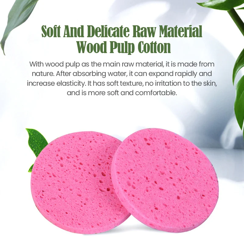 Compressed Natural Cellulose Facial Cleansing Sponge Soft Makeup Removal Cotton Face Washing Exfoliate Brush Skin Care Tool Bulk