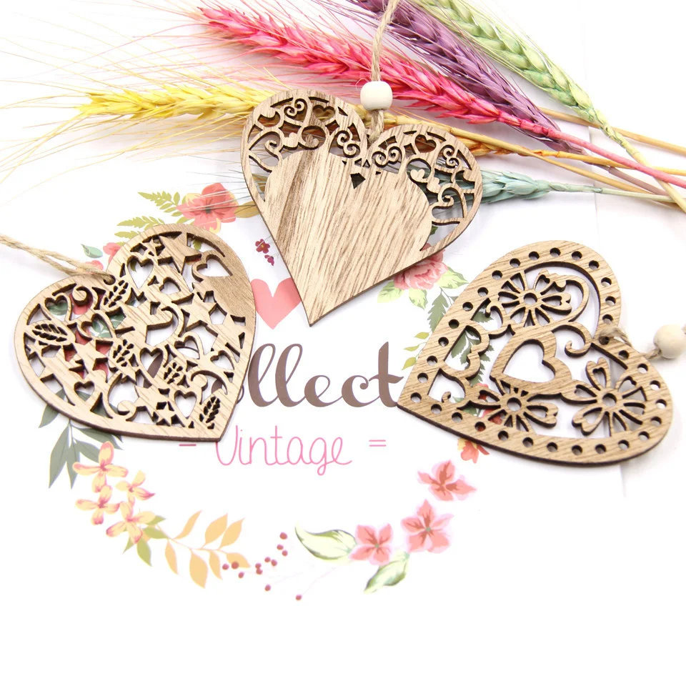 5PCS Multi-style Love Angels Cute Wooden Crafts Wedding Valentine\'s Day Party Children Birthday Party Decoration Supplies