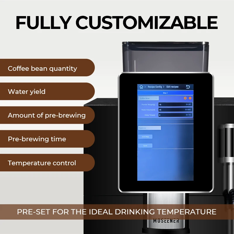 Fully Automatic Espresso Coffee Machine High Quality Best Price For Household Or Hotel Use Electric French Language