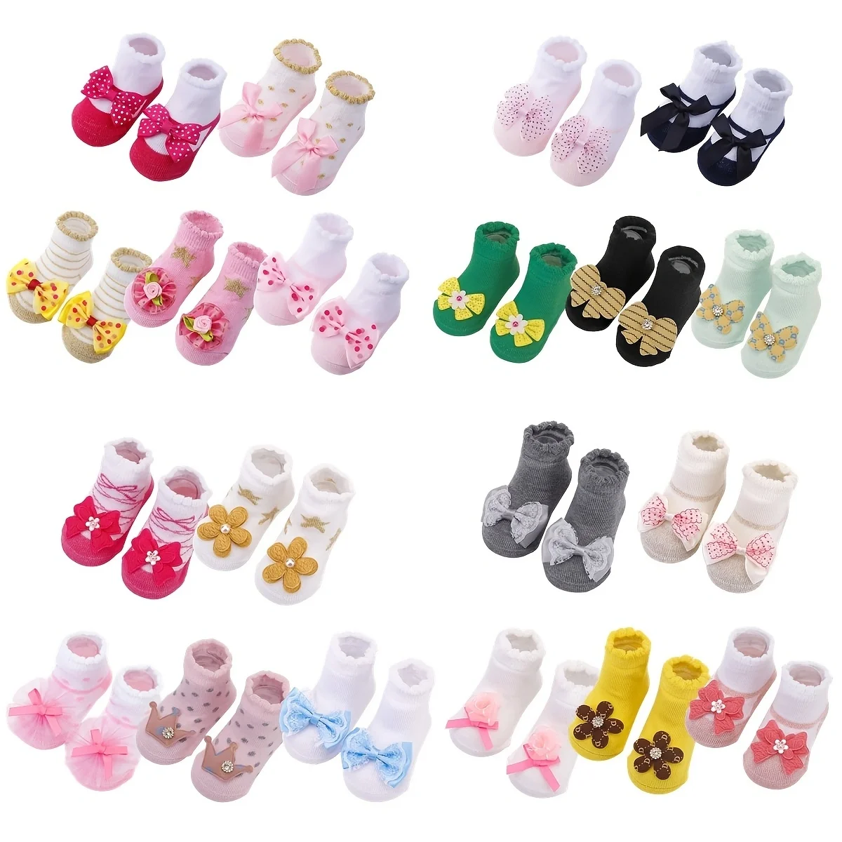 Kids Children's Socks for Girls Boys Non-slip Print Cotton Toddler Baby Christmas Socks for Newborns Infant Short Socks Clothing