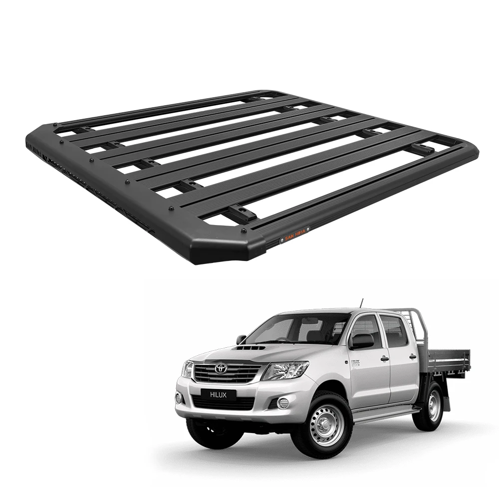 

Multifunctional Aluminum Roof Rack Platform Car Luggage Rack in Built 28inch LED Light Bar for Nissan Patrol GU Y61customcustom