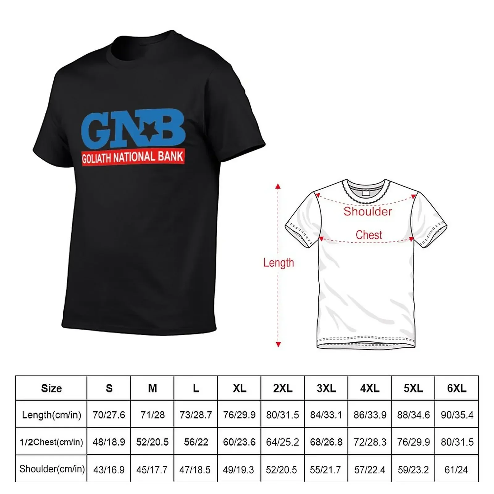 Goliath National Bank T-Shirt oversizeds anime clothes customs design your own Men's t-shirts