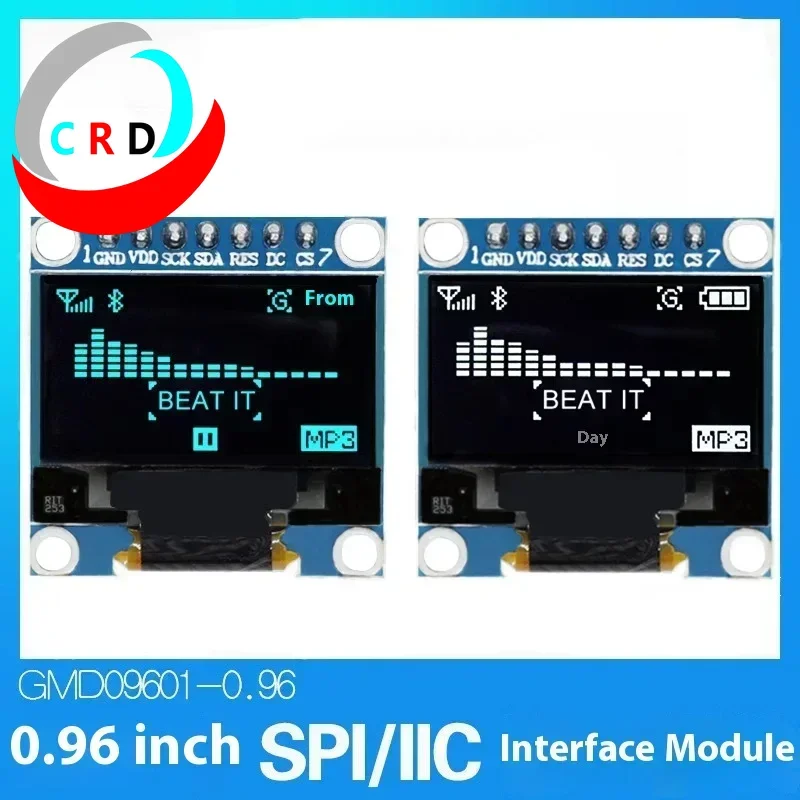 

0.96 inch OLED LCD screen 128x64SSD1306 small screen 7-pin module IIC/SPI 3d printer display tft display pantalla soldar lcd