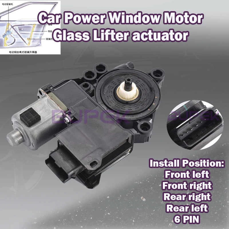 

82460/82450/83460/83450D2700 For Hyundai Genesis G90 2020-2022 Car Power Window Regulator Electric Lift Motor 6 PIN assembly