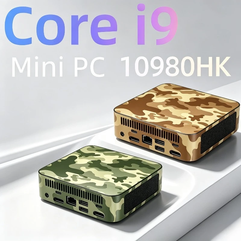 New Intel Core i9 10980HK Mini PC Gaming 16GB RAM M.2 SSD 1TB 2TB Portable Computer BT5.2 WiFi 6 Office Gamer PC