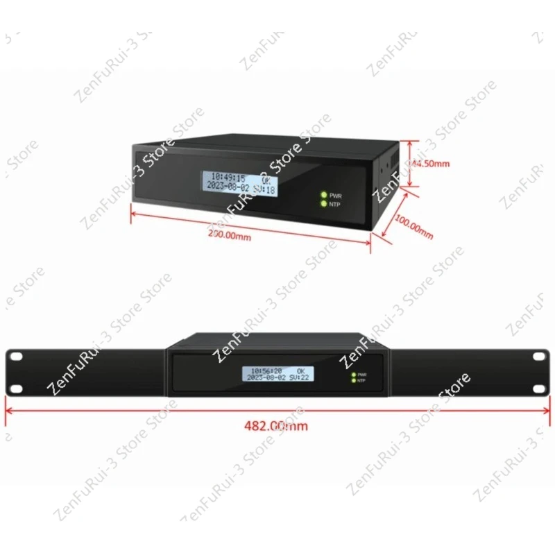 خادم TF-NTP-LITE NTP + خادم وقت شبكة هوائي 10 أمتار مع شاشة 2 منافذ شبكة تدعم Beidou GPS GLONASS QZSS