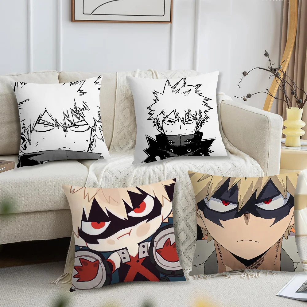 Anime M-My H-Hero Academia Katsuki Bakugo Cushion Cover Living Room Headboard Office Bedroom Cushion Sofa Nap Time Pillow Case