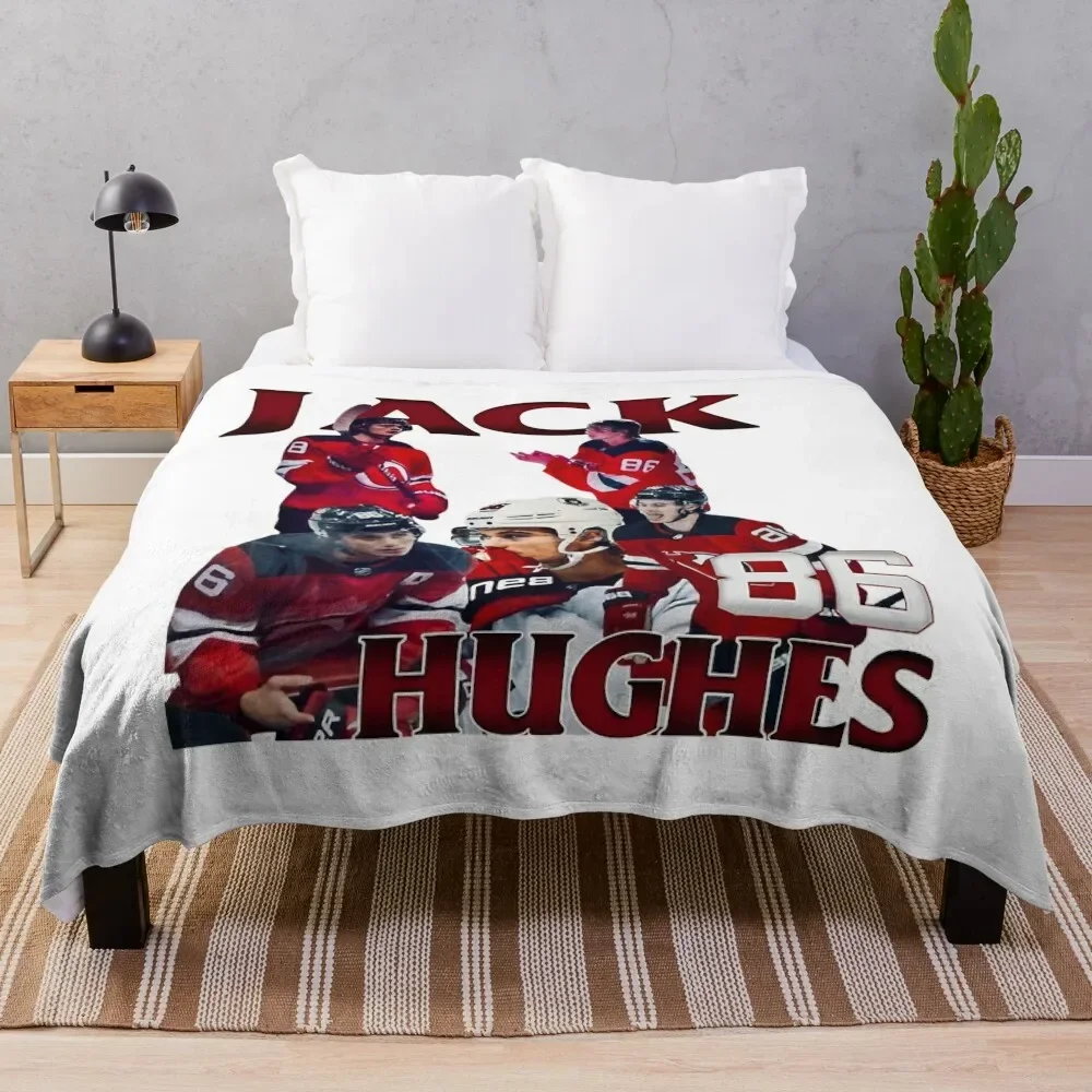 

Jack Hughes American Hockey Throw Blanket Heavy Soft Big Blankets Sofas Of Decoration Thin Blankets