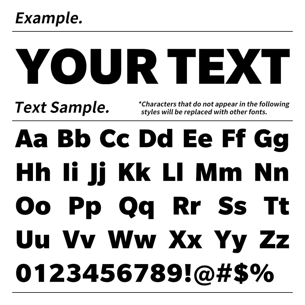 1PC Bold Font Custom Car Stickers Personalized Waterproof DIY Vehicle Side Body Windshield Window Door Boat Tuning Vinyl Decals