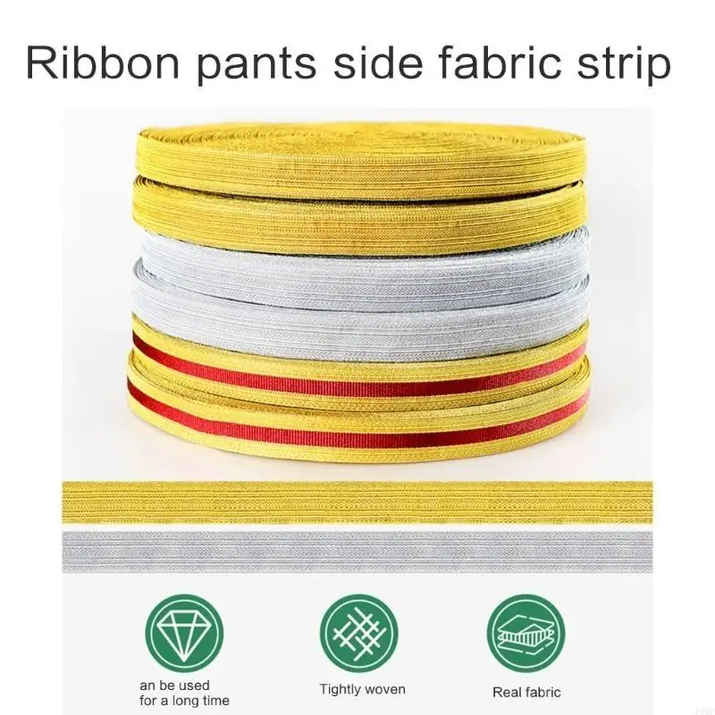 

49MF Decorative Woven Tape Ribbon for Personalized Pants Handmade Suit Cuff Decors
