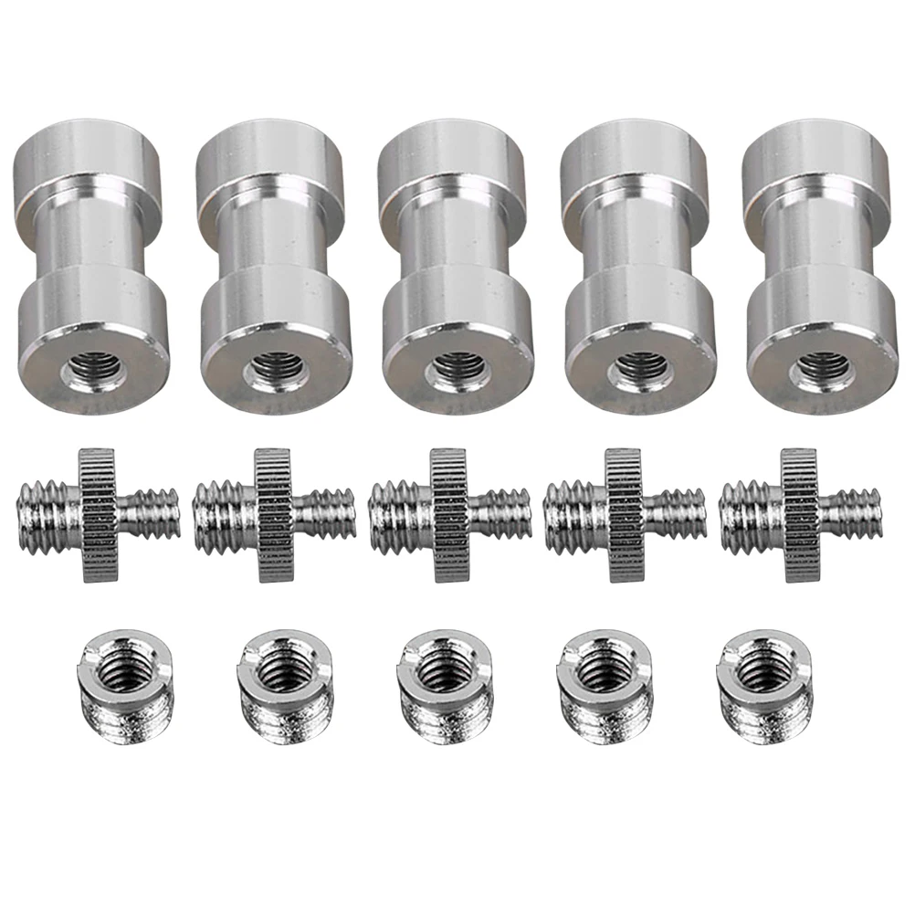 

18pcs 1/4 Inch 3/8 Inch Camera Tripod Mount Screw Adapter Set Premium Metal Photography Accessories Swivel Light Stand Spigot