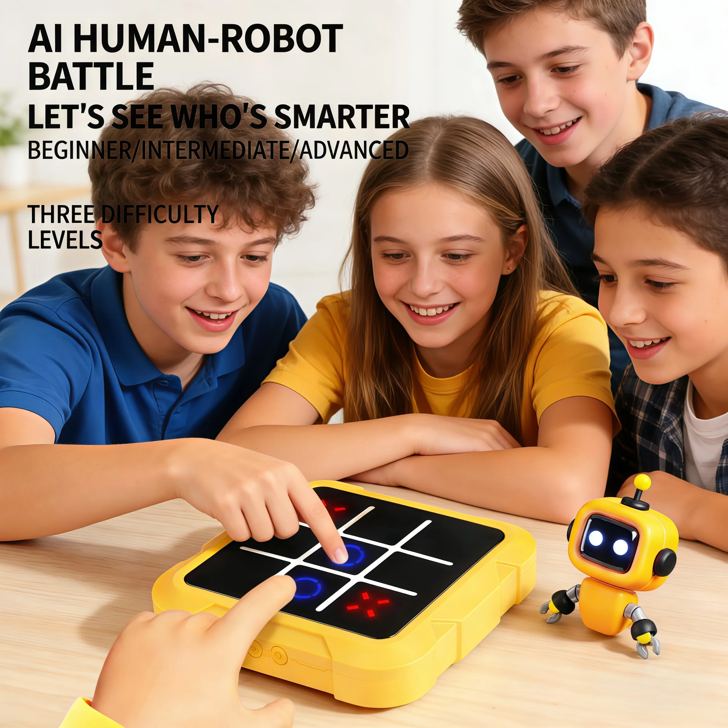 

Portable Tic-Tac-Toe, Montessori Educational Board Game, Multifunctional Electronic Game, Suitable for Adults & Kids
