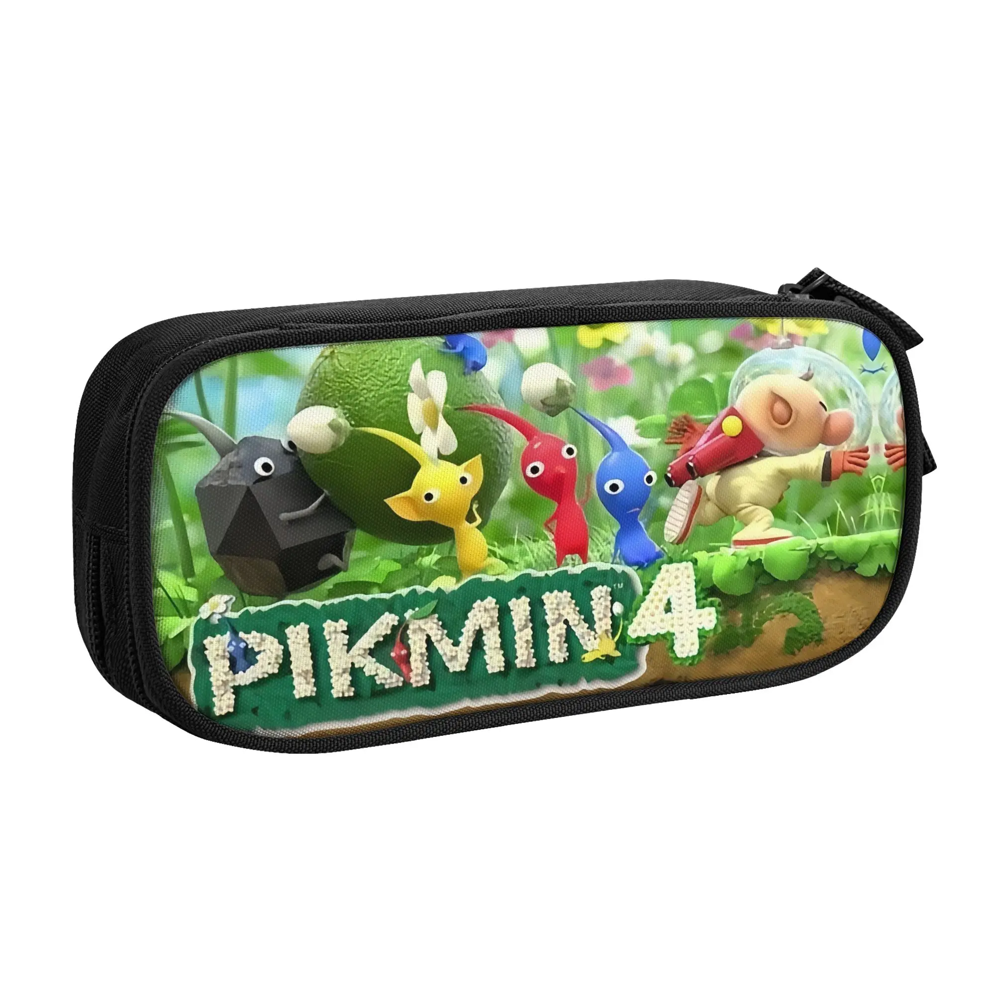 P-Pikmins 4 Strategic Video Games Cute Pencil Cases Boys Girls Big Capacity Cartoon Pencil Pouch Students Stationery