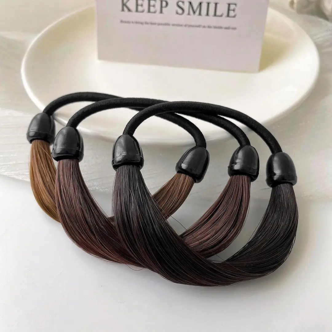 Bandeau queue de cheval Invisible sans couture, bandes en caoutchouc pour femmes et filles, cordes à cheveux à haute élasticité, coiffure