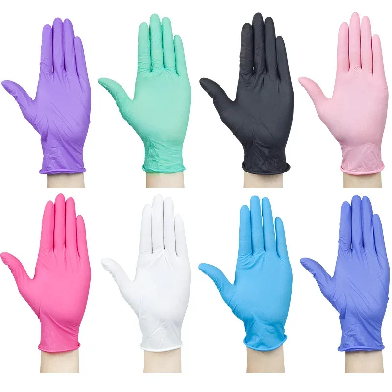 

Pink Nitrile Disposable Gloves 20/50PCS Powder & Latex Free Gloves for Kitchen Cooking Household Beauty Petcare Hair Dye Gloves