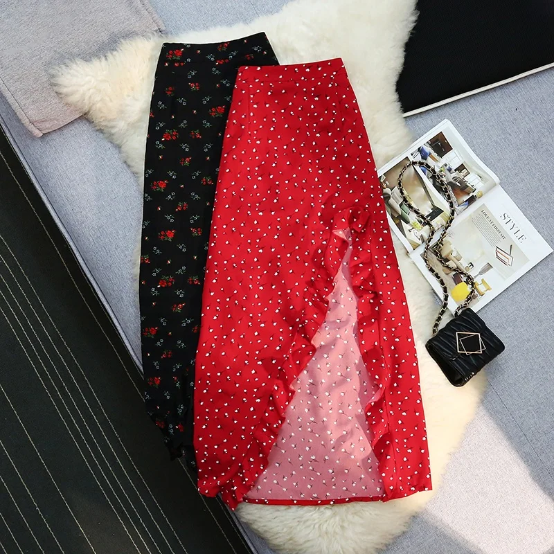 

Новая женская юбка миди во французском стиле с асимметричным подолом, с высокой талией, облегающая, повседневная, весна-лето, универсальная, для отпуска, длинная юбка 2026 года