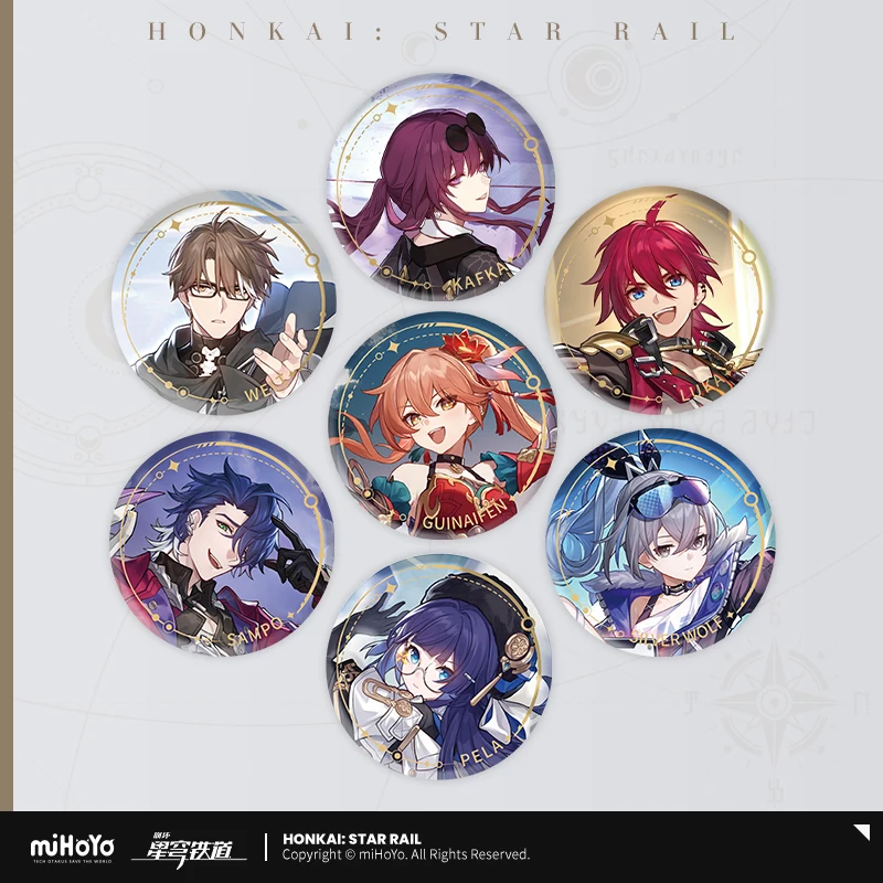 Honkai: Star Rail Vertical Painting Series Desktop Decoration Figures Merch Tinplate Badges-Nihility Path