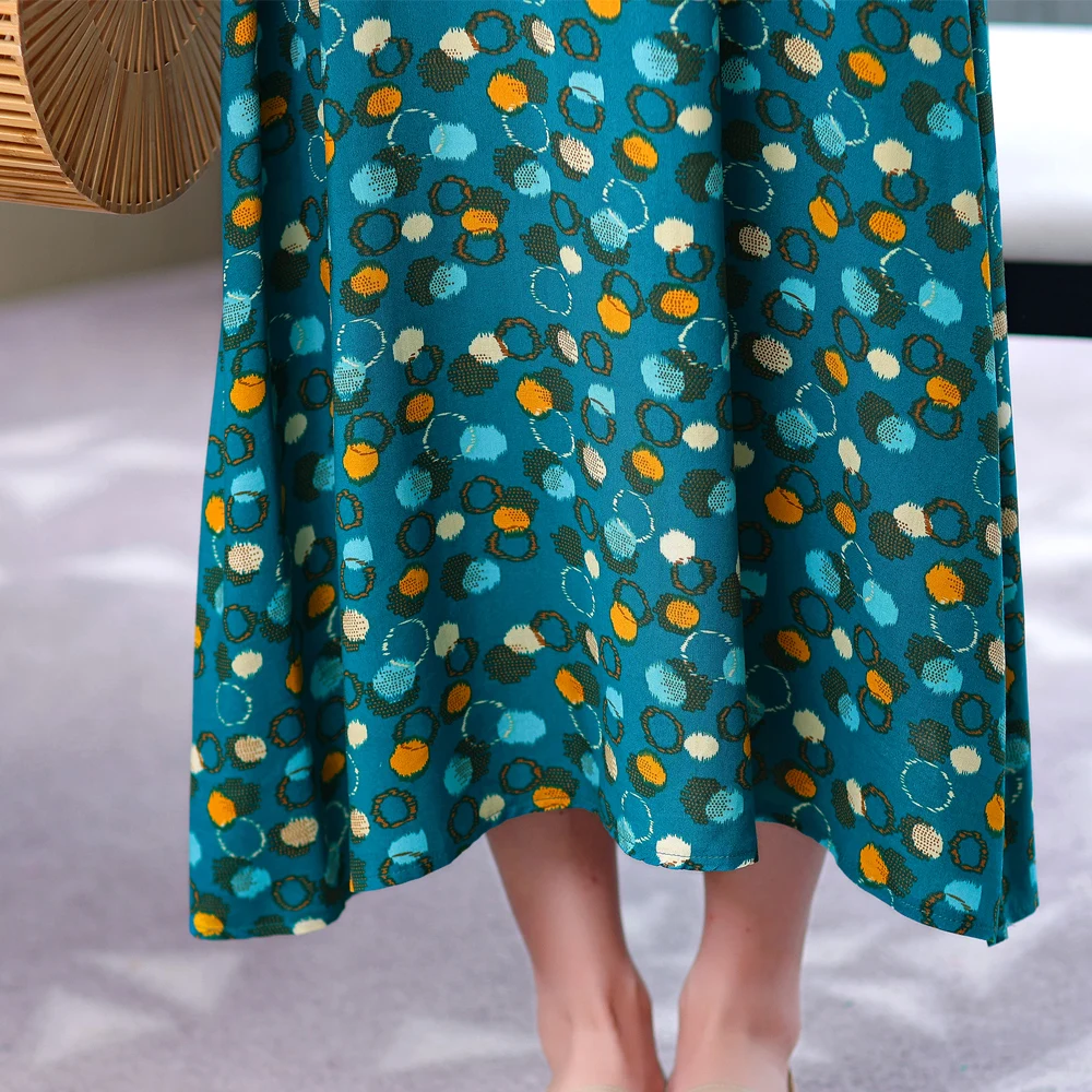 New Casual Vintage Summer Dress Vestido Print Natural Regular Sleeveless O-neck Cotton Dresses Women Clothing Plus Size