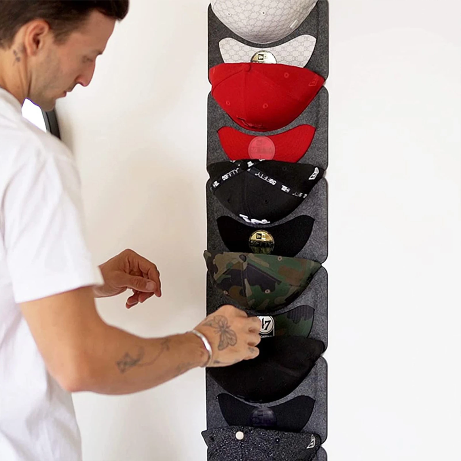 Non-Woven Baseball Hat Rack Maintain Shape Grab Quickly for Visors and Flat-Brim Headgear Reasonable Storage Multi-Functional