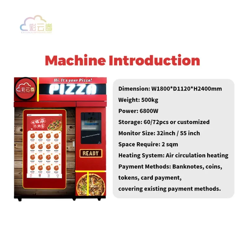 YG Aangepaste Volledig Geautomatiseerde Pizza-automaat Volledig Automatische Verkoop van Pizza