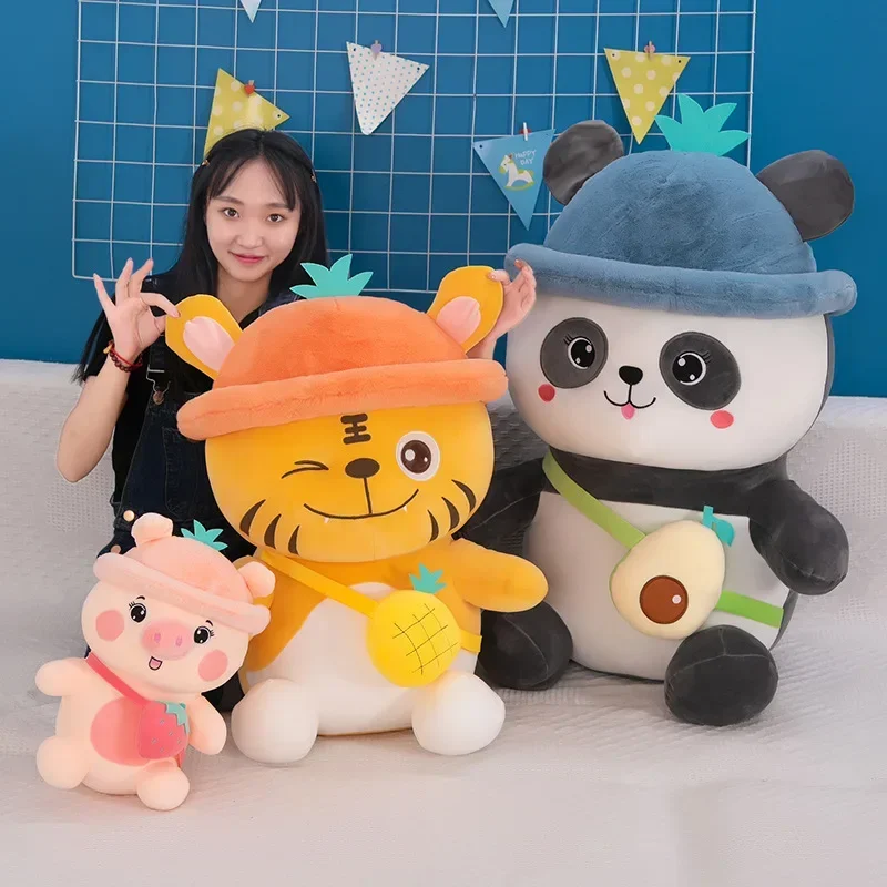 

Cute Forest Animal Dwen Panda Doll Cartoon Transformation Into Tiger Plush Toy Pillow Stuffed Animal Children's Birthday Gift