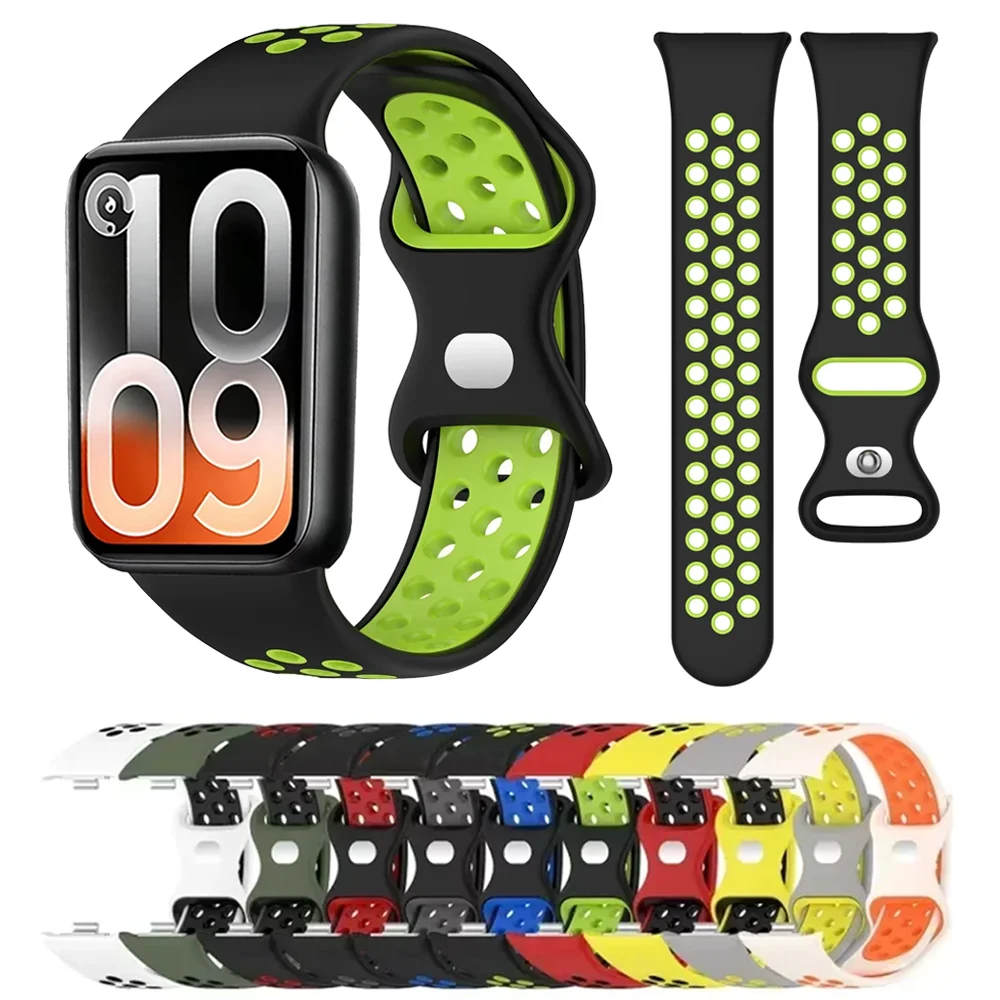 Zweifarbiges Silikonarmband für Xiaomi Mi Band 10 Pro Mi Band 9 Pro 8 Pro Sport Komfortables Armband für Redmi Watch 6 5 4