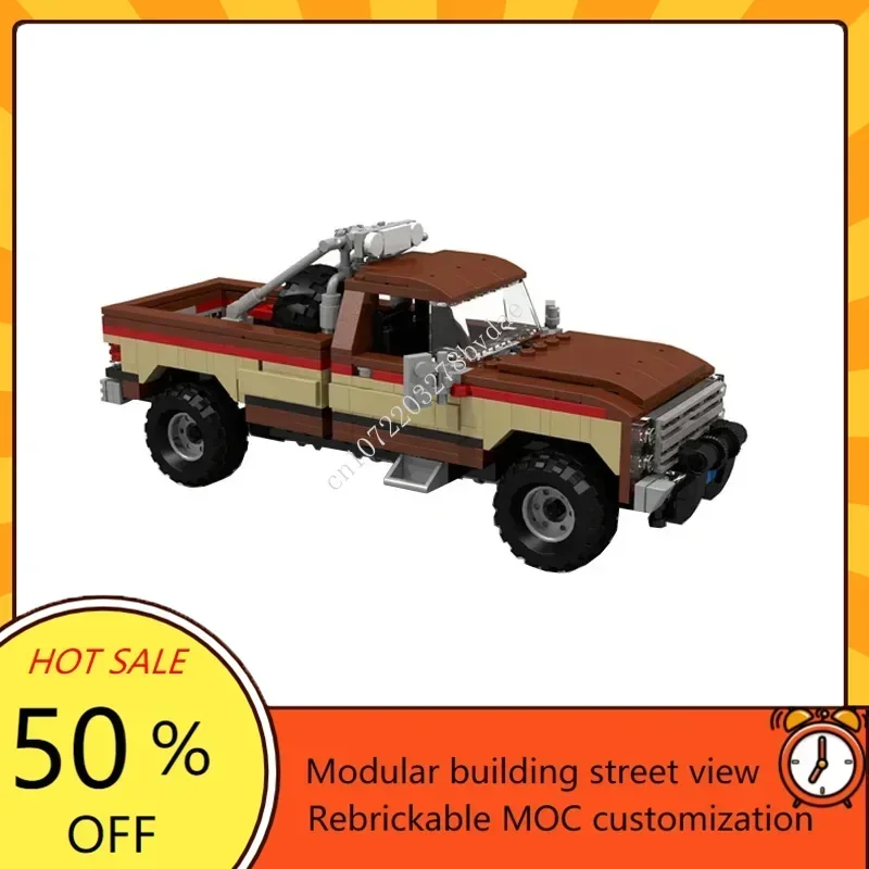 

471PCS MOC Speed Champions Modified K-2500 Wideside Off Road Pickup Truck Model Custom Puzzles Assembly Kids Birthday Toys Gift