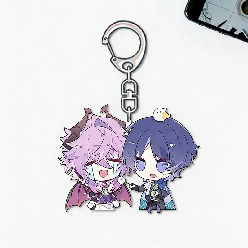 Game Durin Wanderer Kabukimono Balladeer Cosplay Keychain Kawaii Acrylic Keyring Key Chain Bag Accessories Prop
