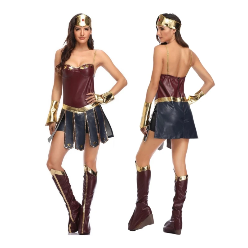 

Movie Cosplay Costumes Plus Size Halloween Cosplay Women's Uniforms Stage Dress Justice Wonder Superwoman Carnival Party Clothes