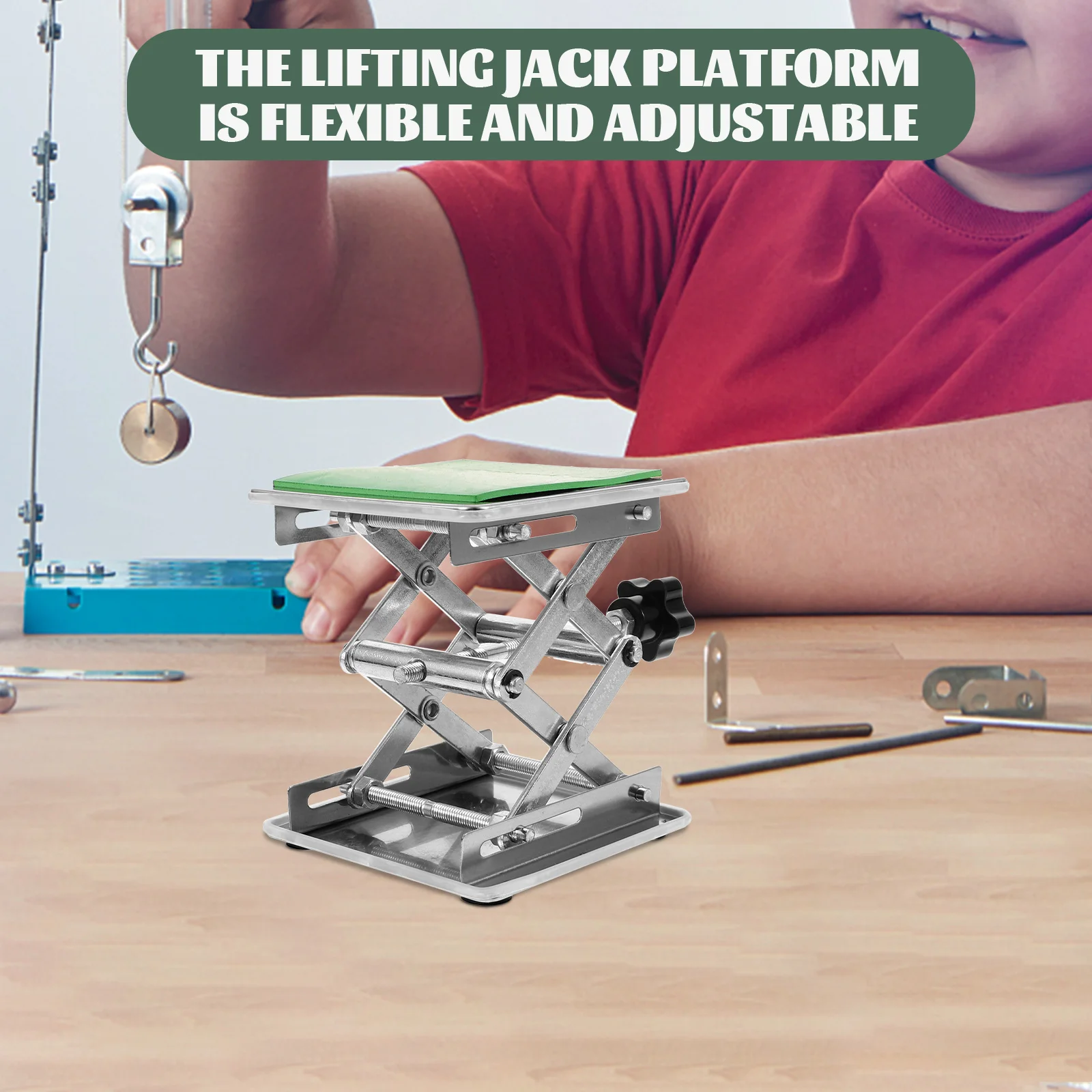 Ladder Jacks Mini Lift Router Laboratory Lifting Platform Floor Stainless Steel Work Air