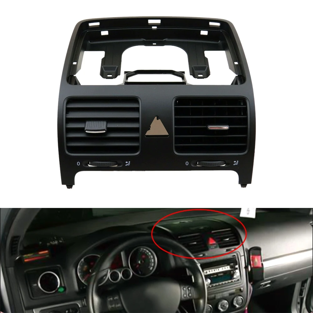 Black Front Central Dashboard Air Outlet Vent for MK5 1KD819728