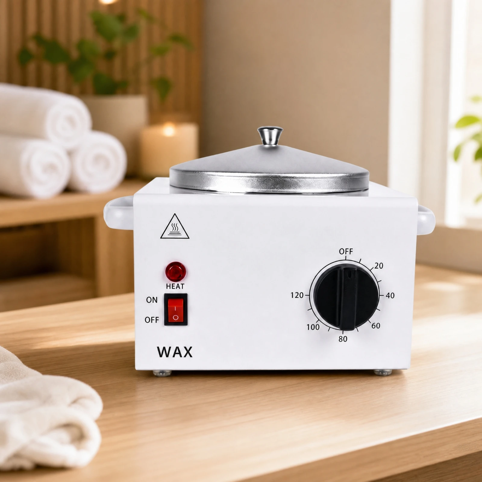Beeswax Melting Machine with Metal Inner Pot Adjustable Temperature Control Single-Basin Beeswax Melter Beauty Appliance 220 V