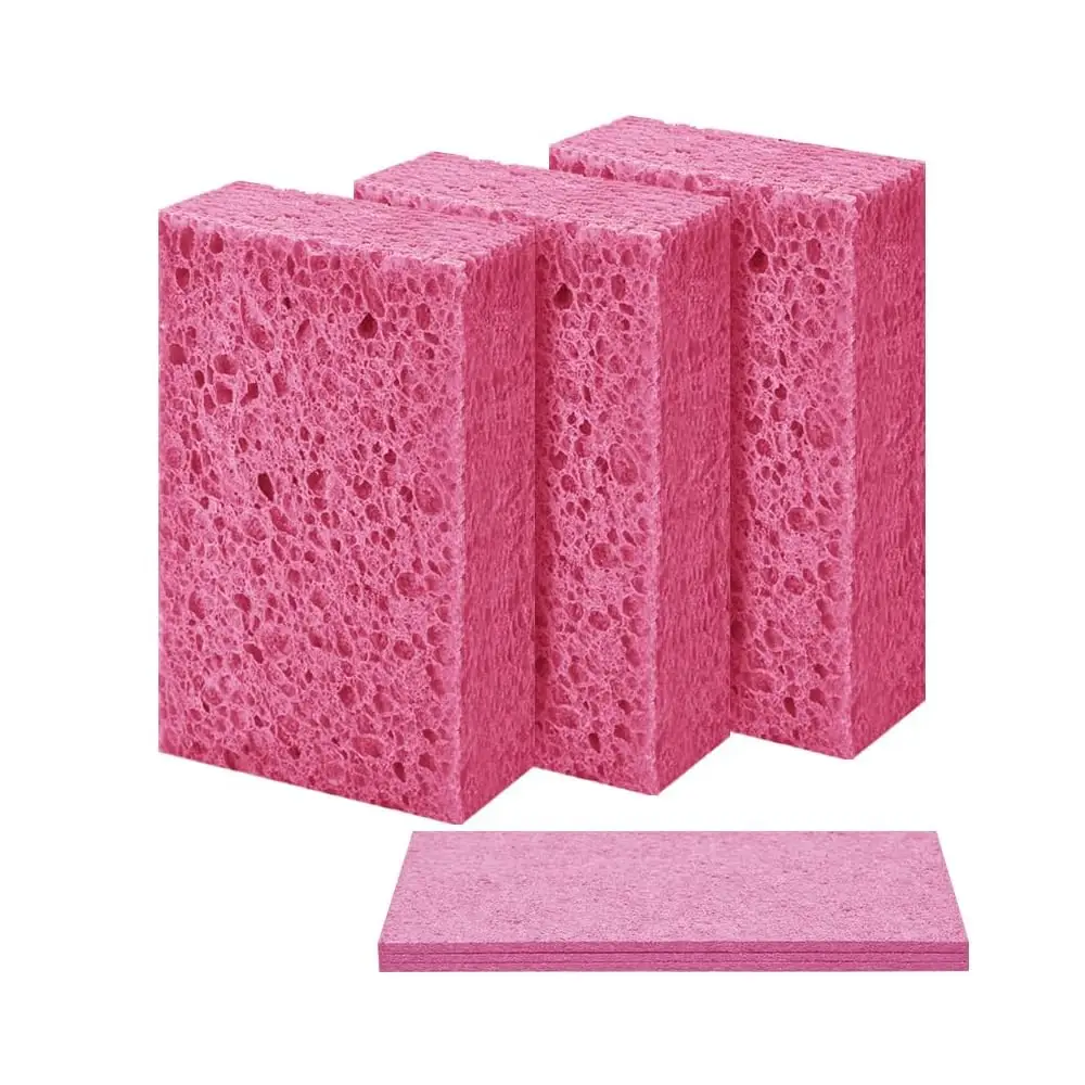 

Прочные целлюлозные кухонные губки - не царапают, супервпитывающие, для посуды, чугунных сковородок и кухонной утвари, многоразовые, универсальные