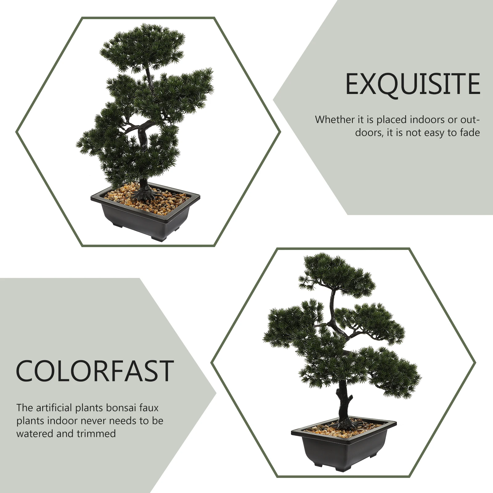 

Realistic Small Artificial Bonsai Tree Fake Plant For Home Office Indoor Outdoor Decor Desktop Cabinet Simulated Green Plant