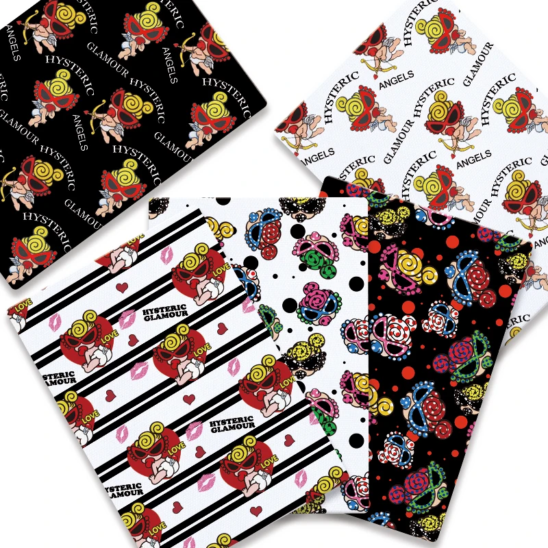 

Cartoon hot DIY hand sewn patchwork quilted baby dress home piece 140cm printed cute sewn children's fabric