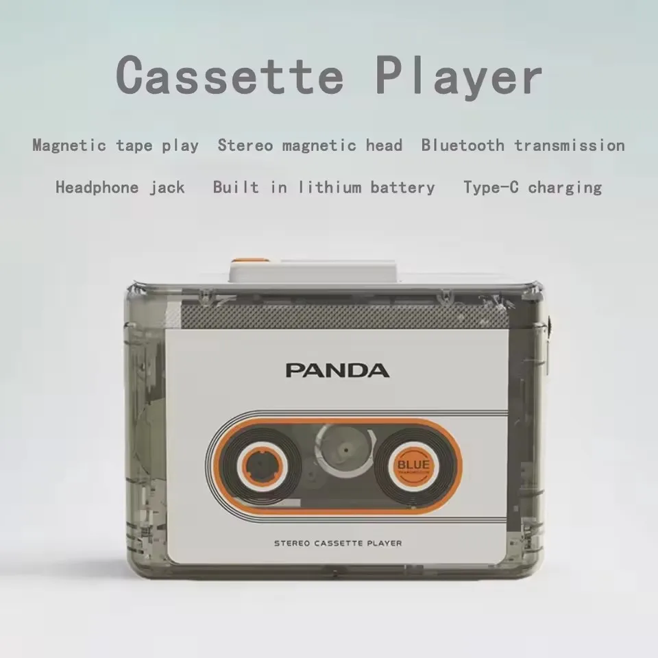 مشغل كاسيت ستيريو باندا 6508 مشغلات ريترو مشغل واحد شفاف محمول وكمان هدايا مخصصة #5