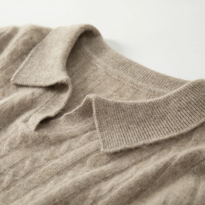 

Women's 100% Pure Cashmere Pullover Sweater Autumn/Winter Thickened Warm Casual Solid Color Knitted Loose Collar Jumper