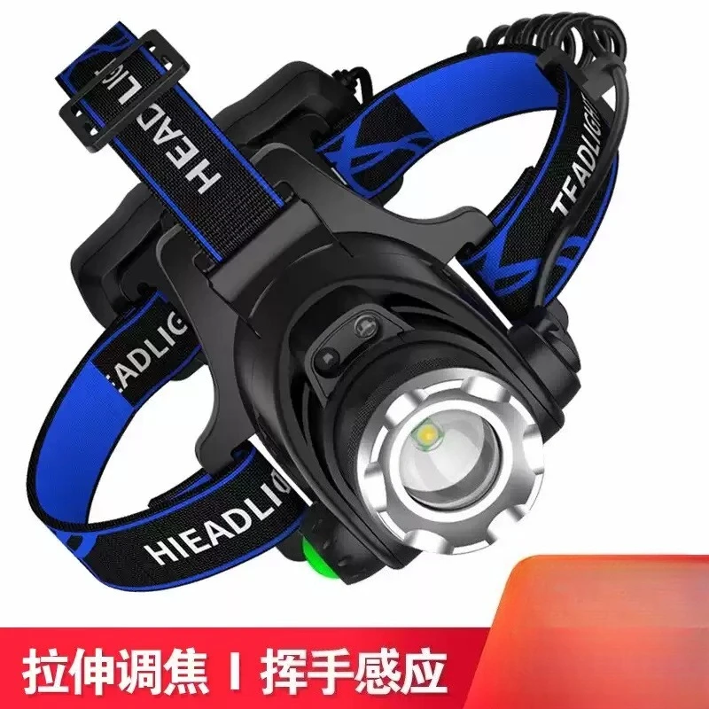 LED Rechargeable Headlamp Super Bright Long Range Motion Sensor Head Light For Fishing Mining Outdoor Camping